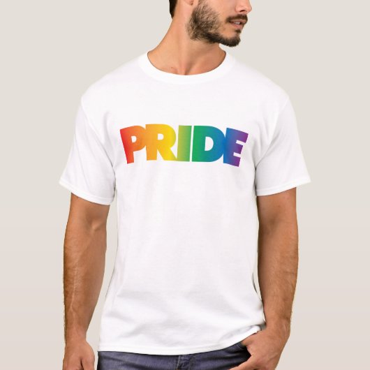 Pride | Kleurig regenboogontwerp T-shirt (Voorkant)