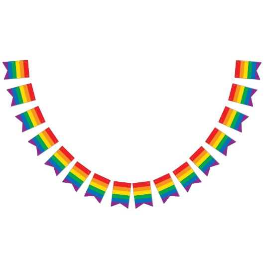 Pride | Kleurig regenboogontwerp Vlaggetjes (Alle)