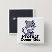 Pride knop, stekelig vierkante button 5,1 cm (Voorkant /achterkant)