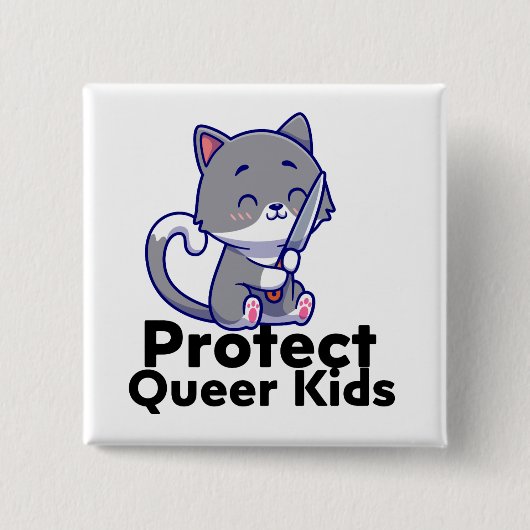 Pride knop, stekelig vierkante button 5,1 cm (Voorkant)
