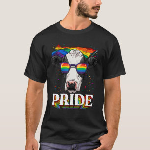 Pride Koe Vaars LGBTQ Regenboogvlag Pride Maand Fa T-shirt