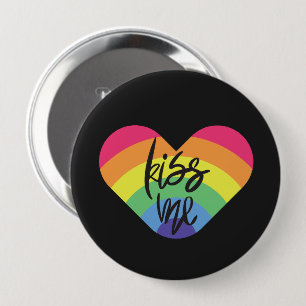 Pride, kus me, liefde is eerlijk. Knop Ronde Button 4,0 Cm