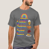 Pride Lager Greggs Beans Toast Rainbow-kleur T-shirt (Voorkant)