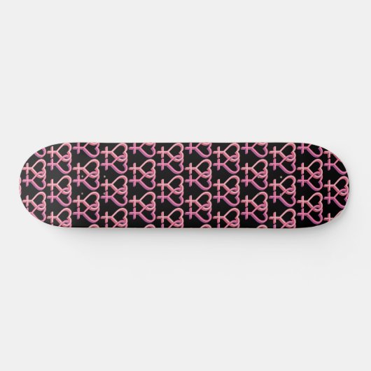 Pride Lesbisch Symbool Hart Skateboard (Horizontaal)