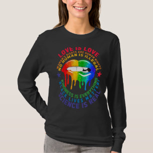 Pride LGBT Blm Gelijkheid Regenboog Lippen LGBTQ L T-shirt