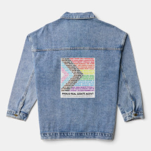 Pride LGBT Diversiteit Regenboog Aangepaste Woordw Denim Jacket