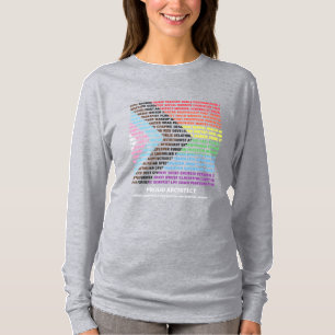 Pride LGBT Diversiteit Regenboog Woordwolk Aangepa T-shirt