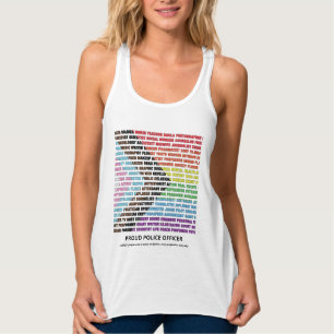 Pride LGBT Diversiteit Regenboog Woordwolk Aangepa Tanktop