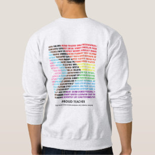 Pride LGBT Diversiteit Regenboog Woordwolk Aangepa Trui