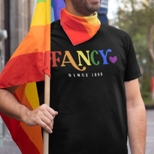 Pride LGBT Fancy sinds jaar hart T-shirt