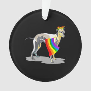 Pride Lgbt Flag Gay Be Lesbian Whippet Lover Gifts Ornament
