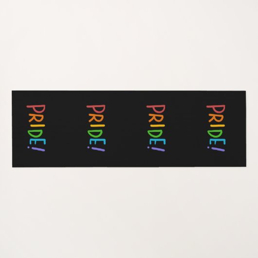 PRIDE LGBT-kleuren — Typografie-ontwerp Yogamat (Achterkant (horizontaal))