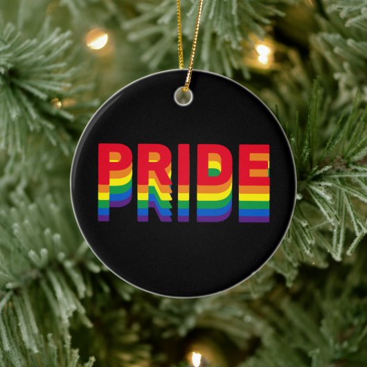 Pride lgbt lgbtq homo-regenboog zwart keramisch ornament (Boom)