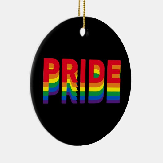 Pride lgbt lgbtq homo-regenboog zwart keramisch ornament (Rechts)