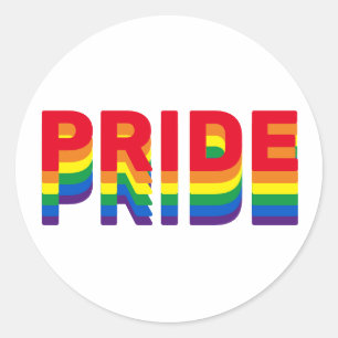 Pride lgbt lgbtq homo-regenboogkleuren ronde sticker