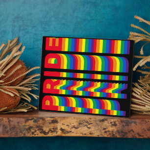 Pride lgbt lgbtq homo-regenboogpatroon zwart fotoplaat