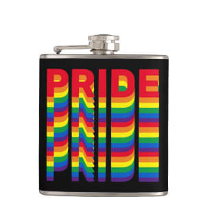 Pride lgbt lgbtq homo-regenboogpatroon zwart heupfles