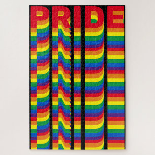 Pride lgbt lgbtq homo-regenboogpatroon zwart legpuzzel