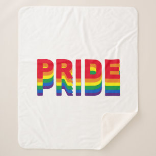 Pride lgbt lgbtq homo-regenboogretro kleuren sherpa deken