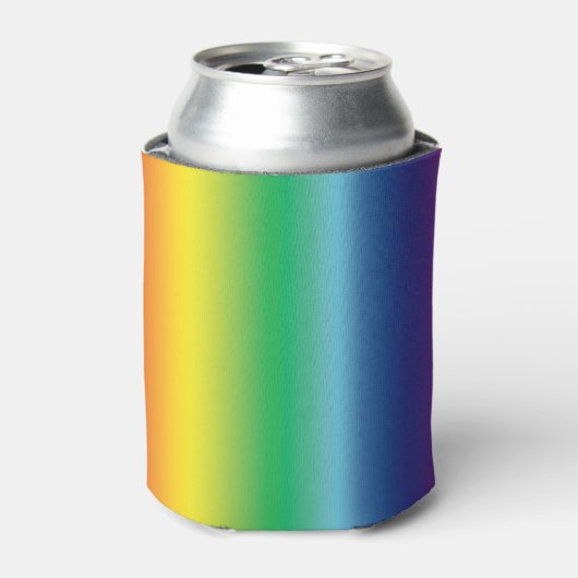 Pride lgbt lgbtq lgbtqia regenboog vlag kleuren blikjeskoeler (Blikje Voorkant)