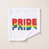 Pride lgbt lgbtq queer gay rainbow couleurs rétro (Gant de toilette)