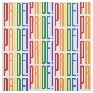 Pride! LGBT Rainbow Flag Colors Typografie Logo Stof