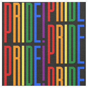 Pride! LGBT Rainbow Flag Colors Typografie Logo Stof