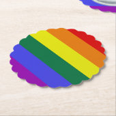 Pride LGBT-regenboog Kartonnen Onderzetters (Gekanteld)