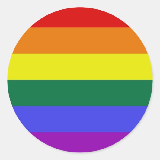 pride LGBT-regenboog Ronde Sticker (Voorkant)