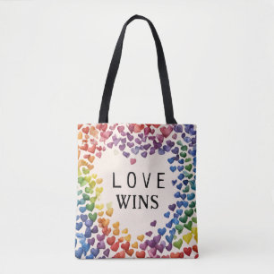 Pride LGBTQ Gay Liefde Wint AI Rainbow Heart Draagtas