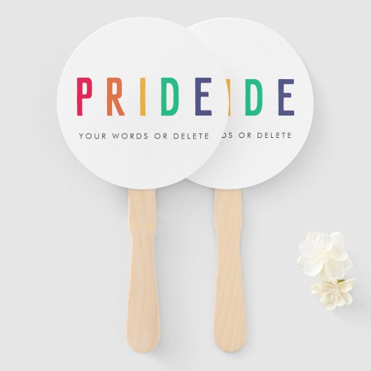 Pride | LGBTQ Gay Modern Rainbow Handwaaier (Voorkant en achterkant)