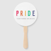 Pride | LGBTQ Gay Modern Rainbow Handwaaier (Voorkant)