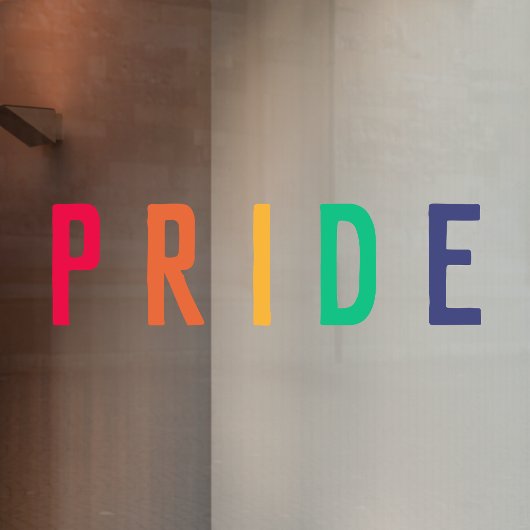 Pride | LGBTQ Gay Modern Rainbow Raamsticker