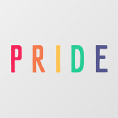 Pride | LGBTQ Gay Modern Rainbow Raamsticker (Vel)