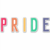 Pride | LGBTQ Gay Modern Rainbow Sticker (Voorkant)