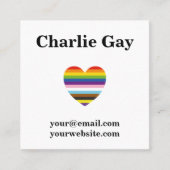Pride LGBTQ Gay Rainbow Carte de visite (Devant)
