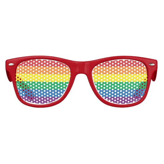 Pride LGBTQ+ Lunettes de soleil arc-en-ciel (Devant)