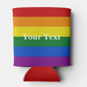Pride LGBTQ Rainbow Flag Custom Text Koelbox Blikjeskoeler (Achterkant)