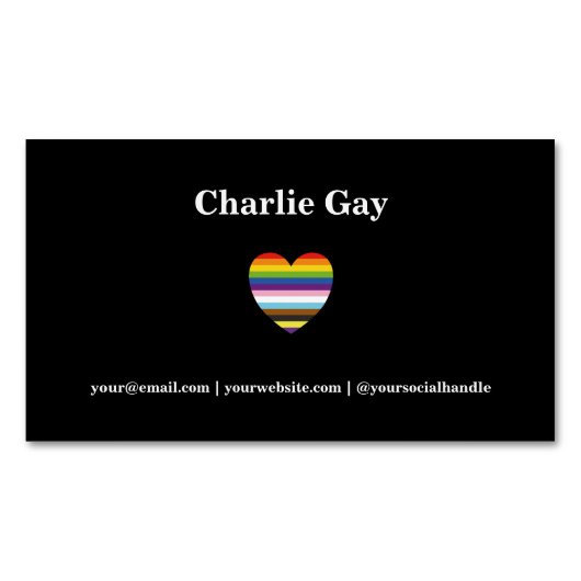 Pride LGBTQ Rainbow Magnet Carte de visite (devant)