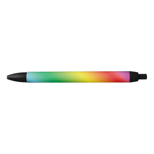 Pride lgbtq regenboogkleurpatroon zwarte inkt pen (Voorkant)
