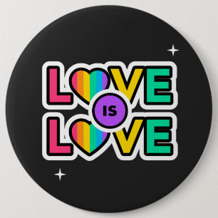 Pride. Liefde is liefde. Gay Rainbow-kleuren, Butt Ronde Button 6,0 Cm