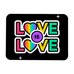 Pride. Liefde is liefde. Gay Rainbow-kleuren Magneet