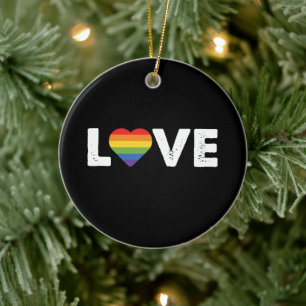 Pride Liefde is Liefde Hbt Gelijkheid Regenboog LG Keramisch Ornament