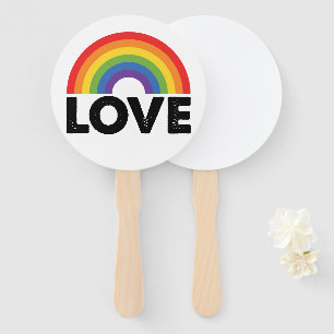 Pride Liefde is Liefde Hbt Regenboog LGBTQ Handwaaier