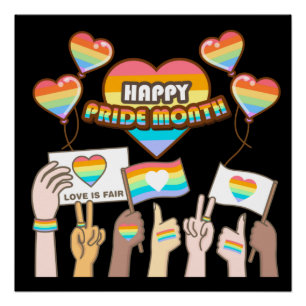Pride liefde. Liefde is eerlijk. Pride maand. Perfect Poster