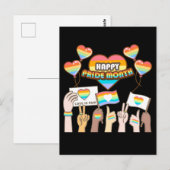 Pride liefde. Liefde is eerlijk. Pride maand. Post Briefkaart (Voorkant / Achterkant)