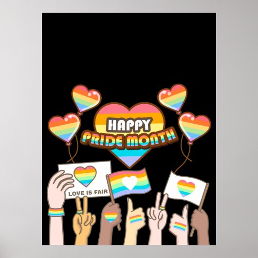 Pride liefde. Liefde is eerlijk. Pride maand.    Poster (Voorkant)