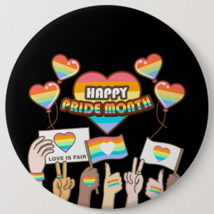 Pride liefde. Liefde is eerlijk. Pride maand. Ronde Button 6,0 Cm