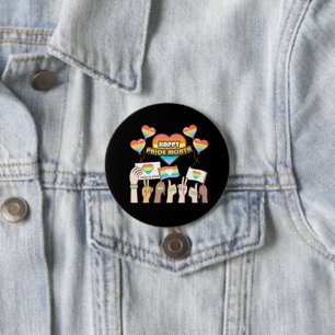 Pride liefde. Liefde is eerlijk. Pride maand. Ronde Button 7,6 Cm