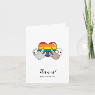 Pride Liefde Luiaards Valentijnsdag Kaart